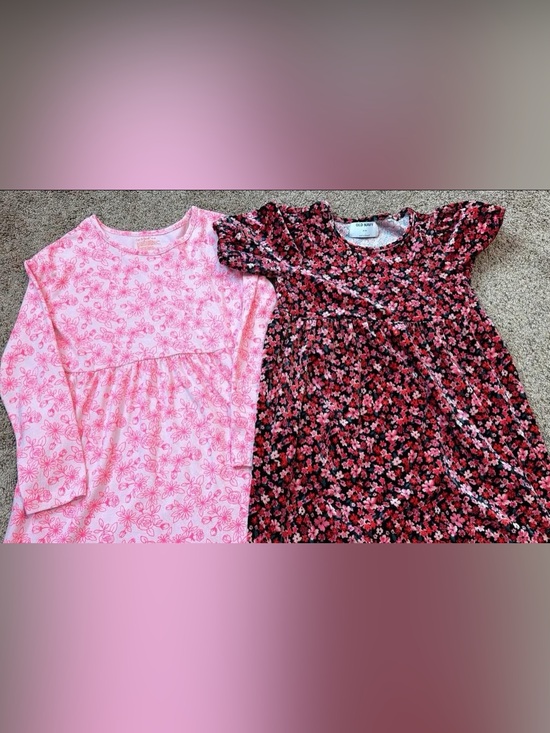 Cat & Jack Other - Cat & Jack Pink Floral Long-Sleeve Dress